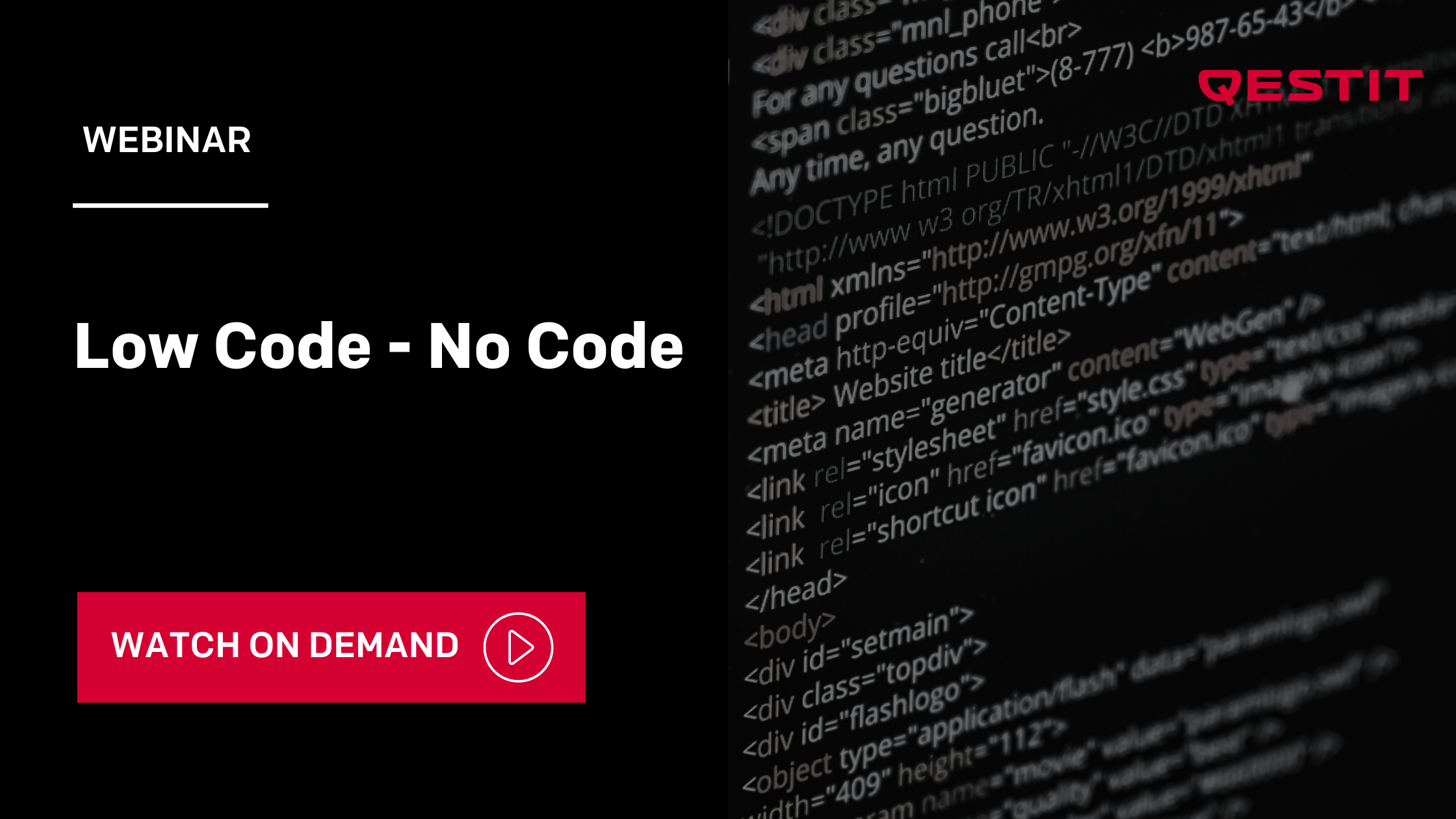 EN > Watch > Webinar > Low code - No code