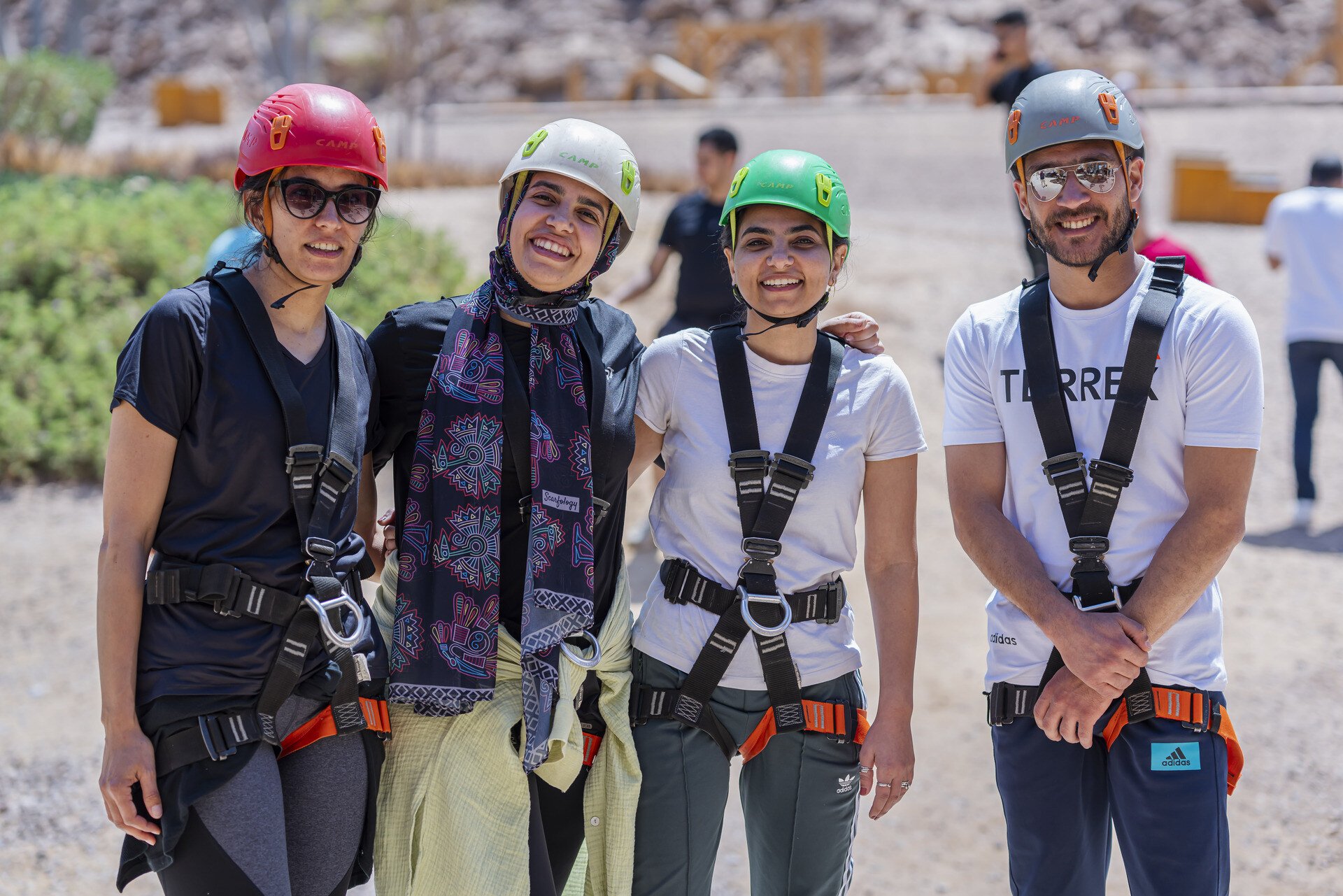 Colleagues during a teambuilding in Egypt